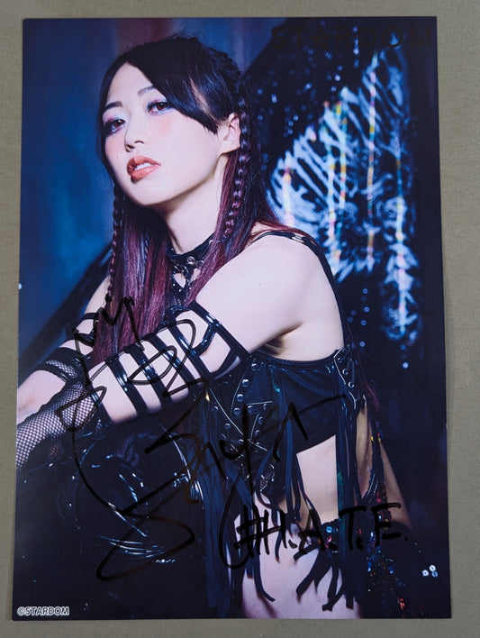 上谷沙弥 直筆サイン入り スターダムポートレート(S-7)