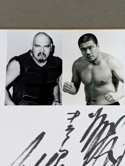キラー・カーン＆藤原喜明(白黒ブロマイド貼付)
