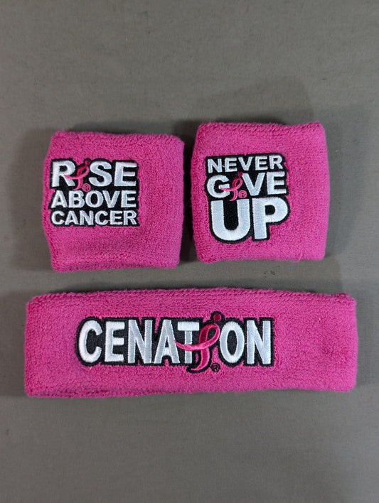 ジョン・シナ「RISE ABOVE CANCER」リストバンド＆ヘッドバンド