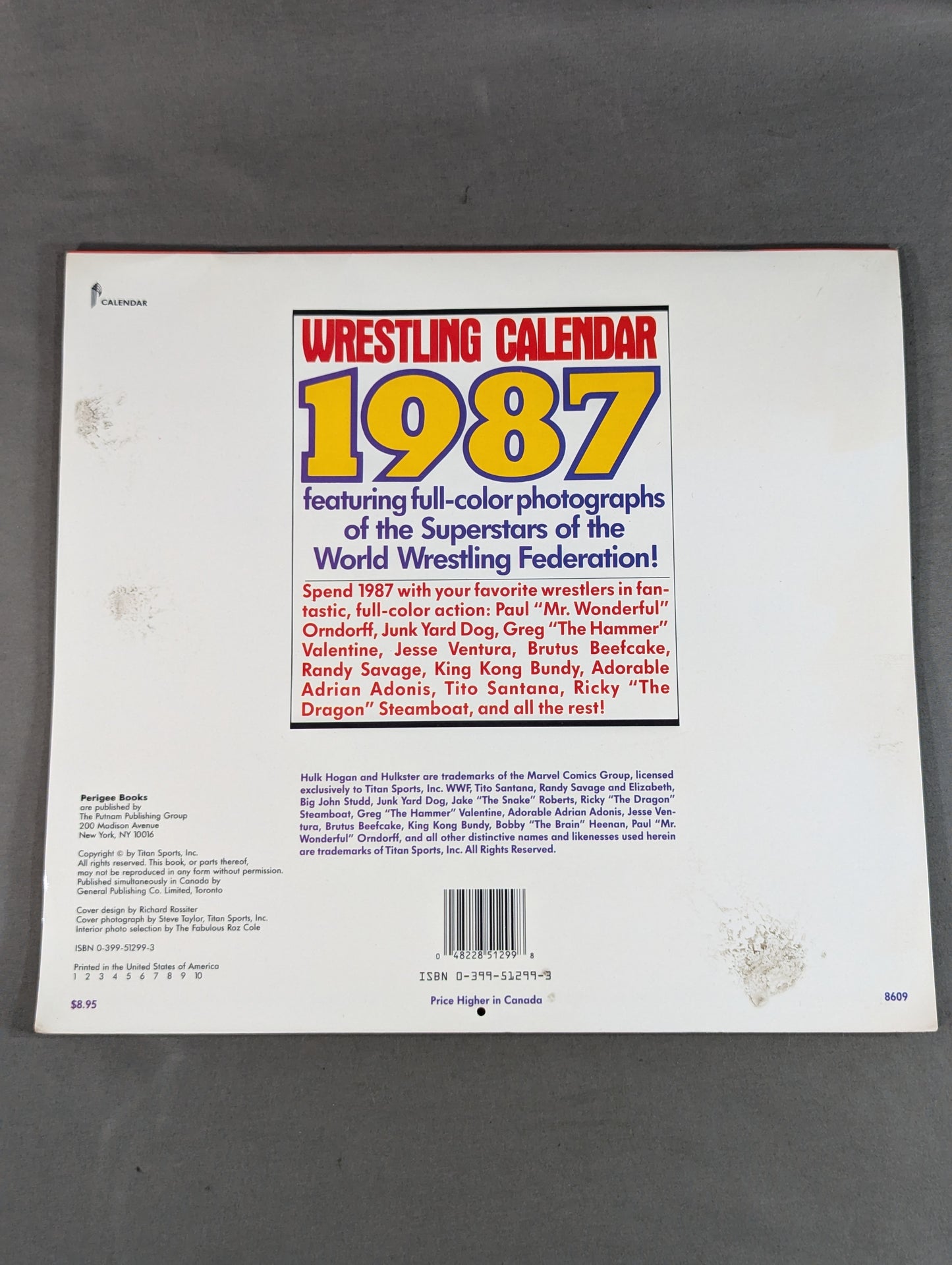 WWF 1987 カレンダー