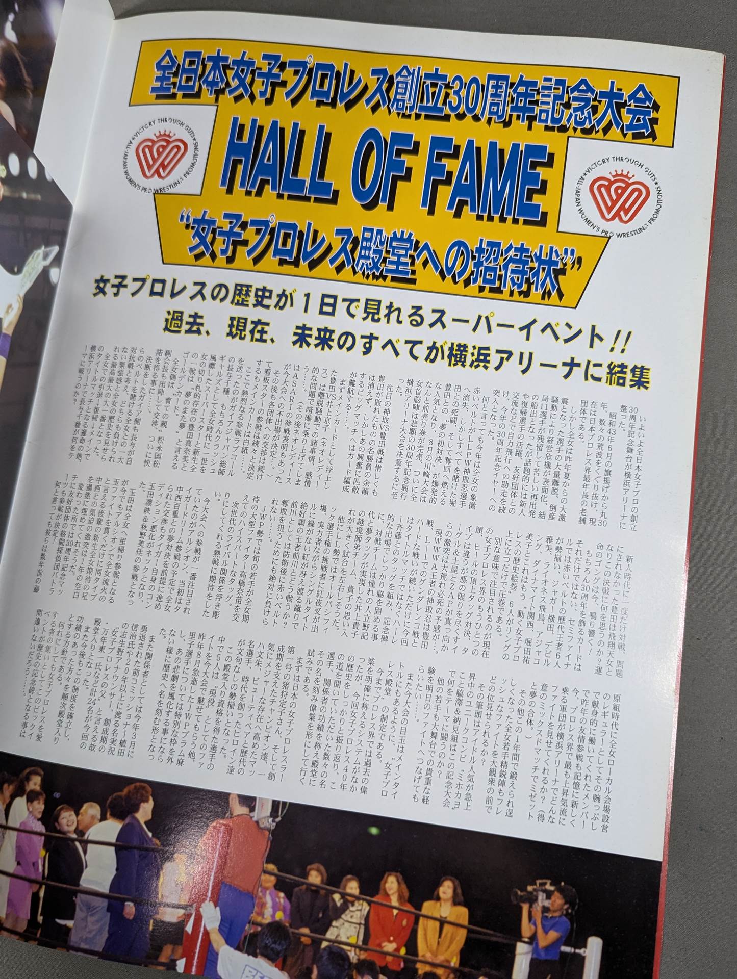 HALL OF FAME / 創立30周年記念大会 ”女子プロレス殿堂”への招待状