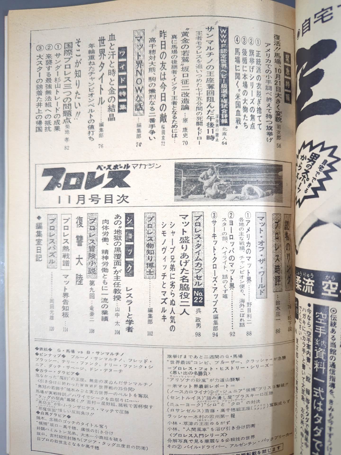 月刊プロレス 1972年11月号
