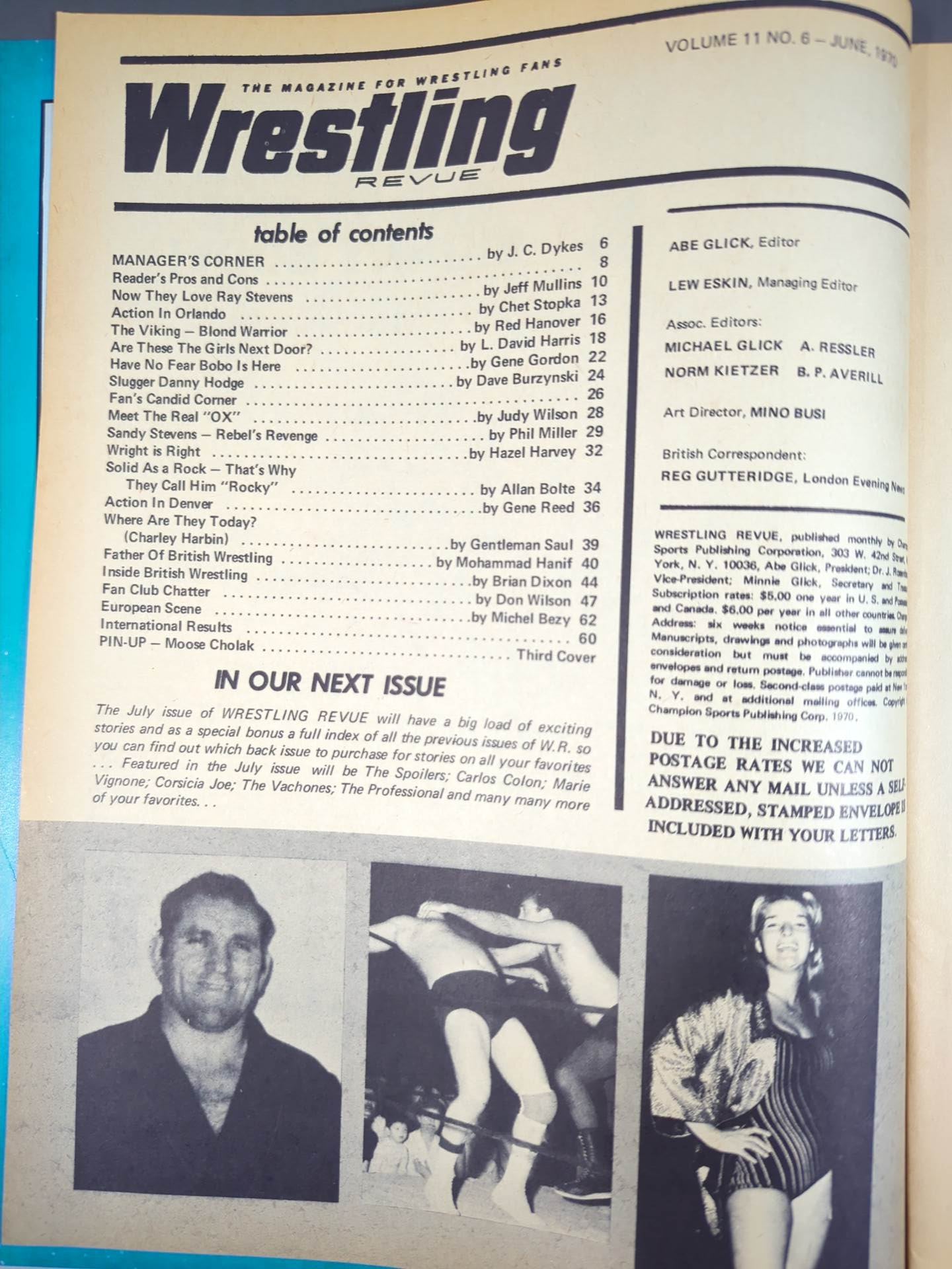 Wrestling REVUE 1970年6月号