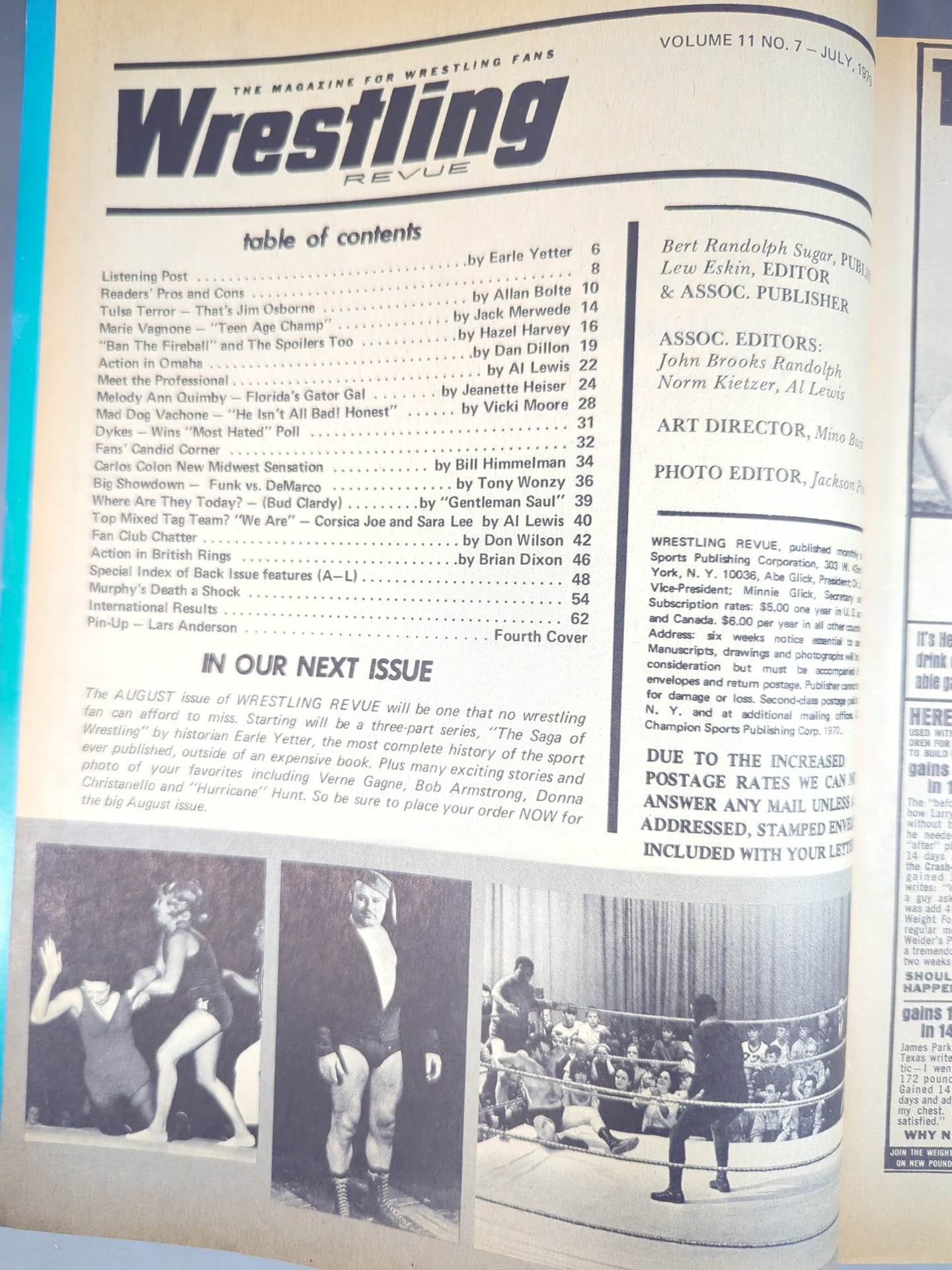 Wrestling REVUE 1970年7月号