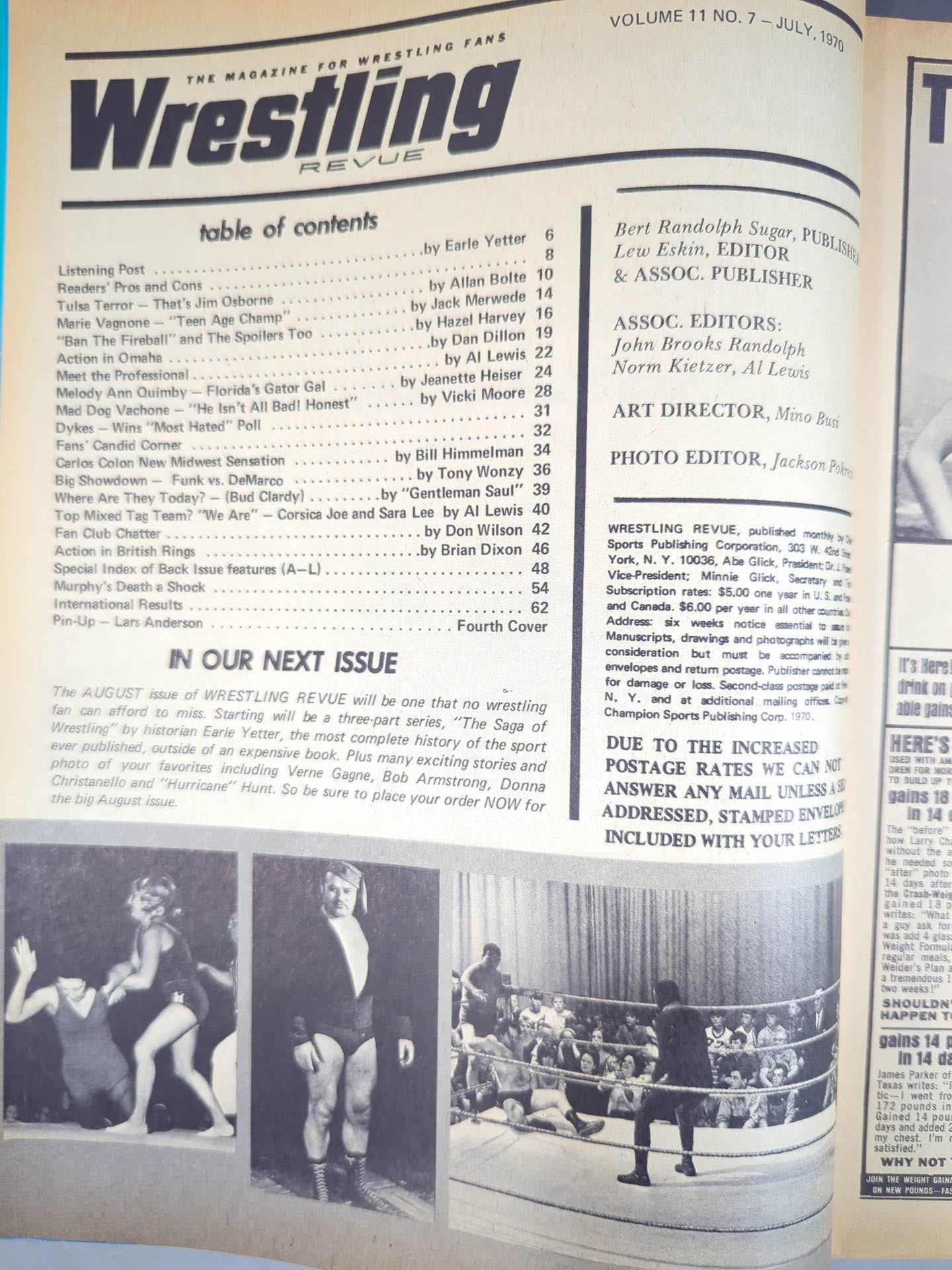 Wrestling REVUE 1970年7月号