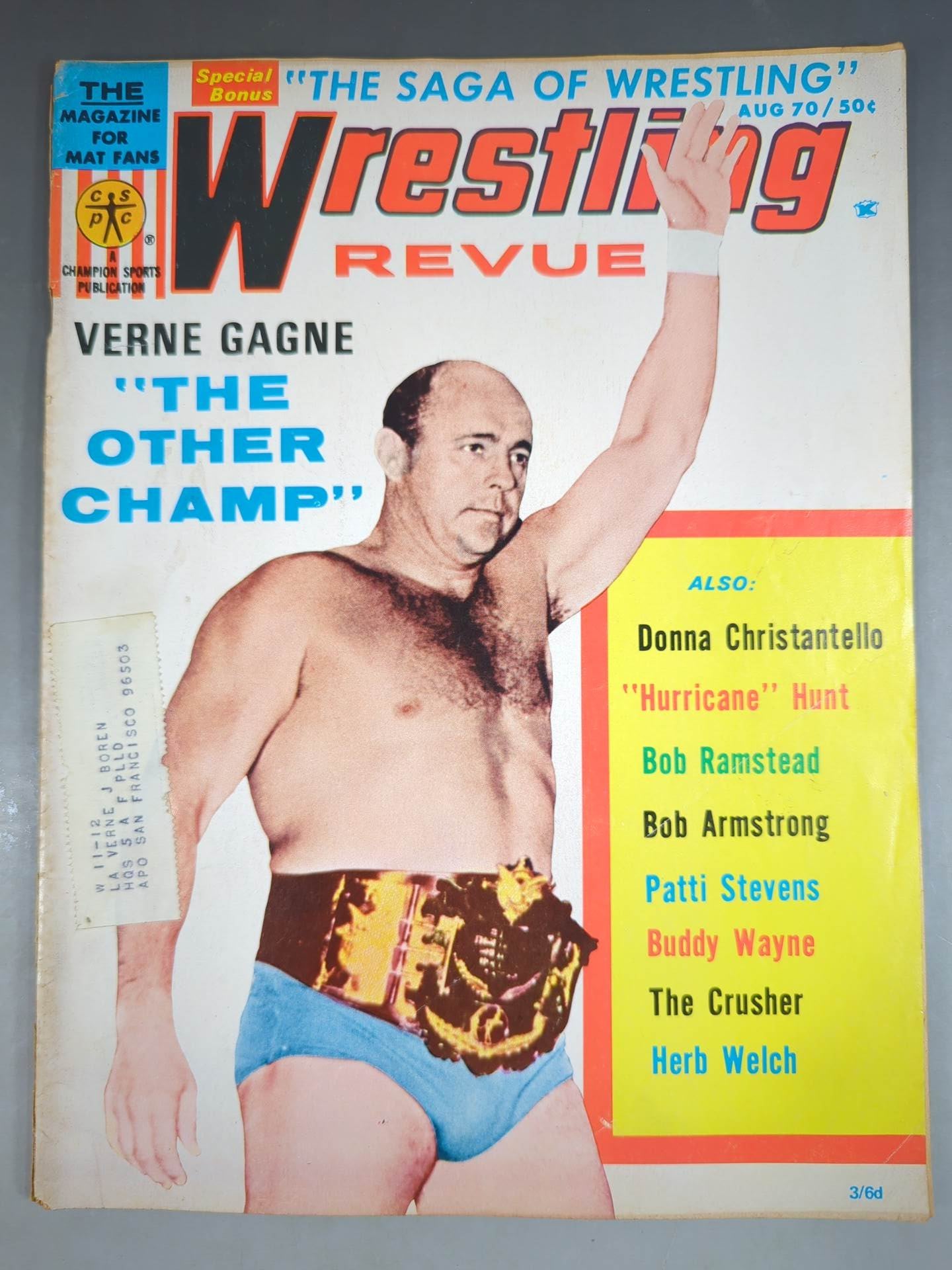 Wrestling REVUE 1970年8月号