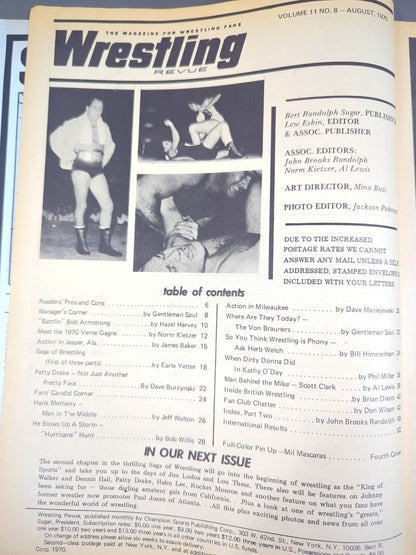 Wrestling REVUE 1970年8月号