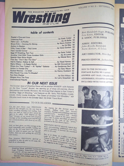 Wrestling REVUE 1970年9月号