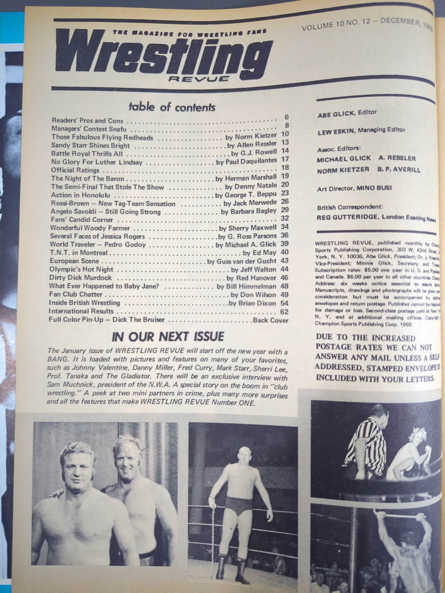 Wrestling REVUE 1969年12月号