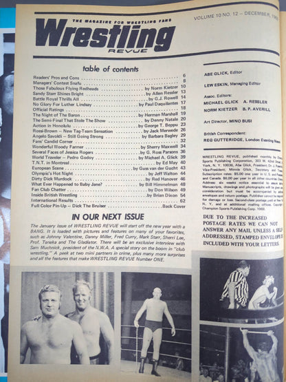 Wrestling REVUE 1969年12月号