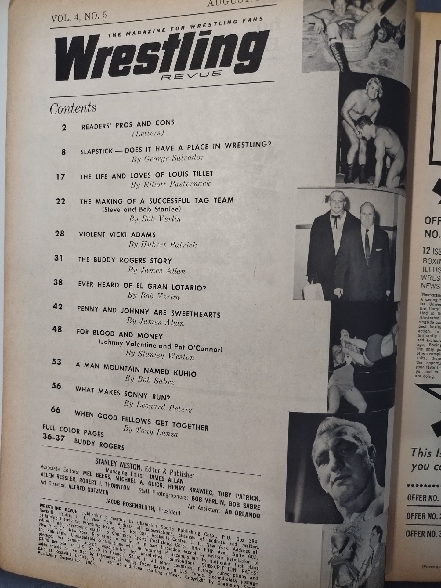 Wrestling REVUE 1963年8月号