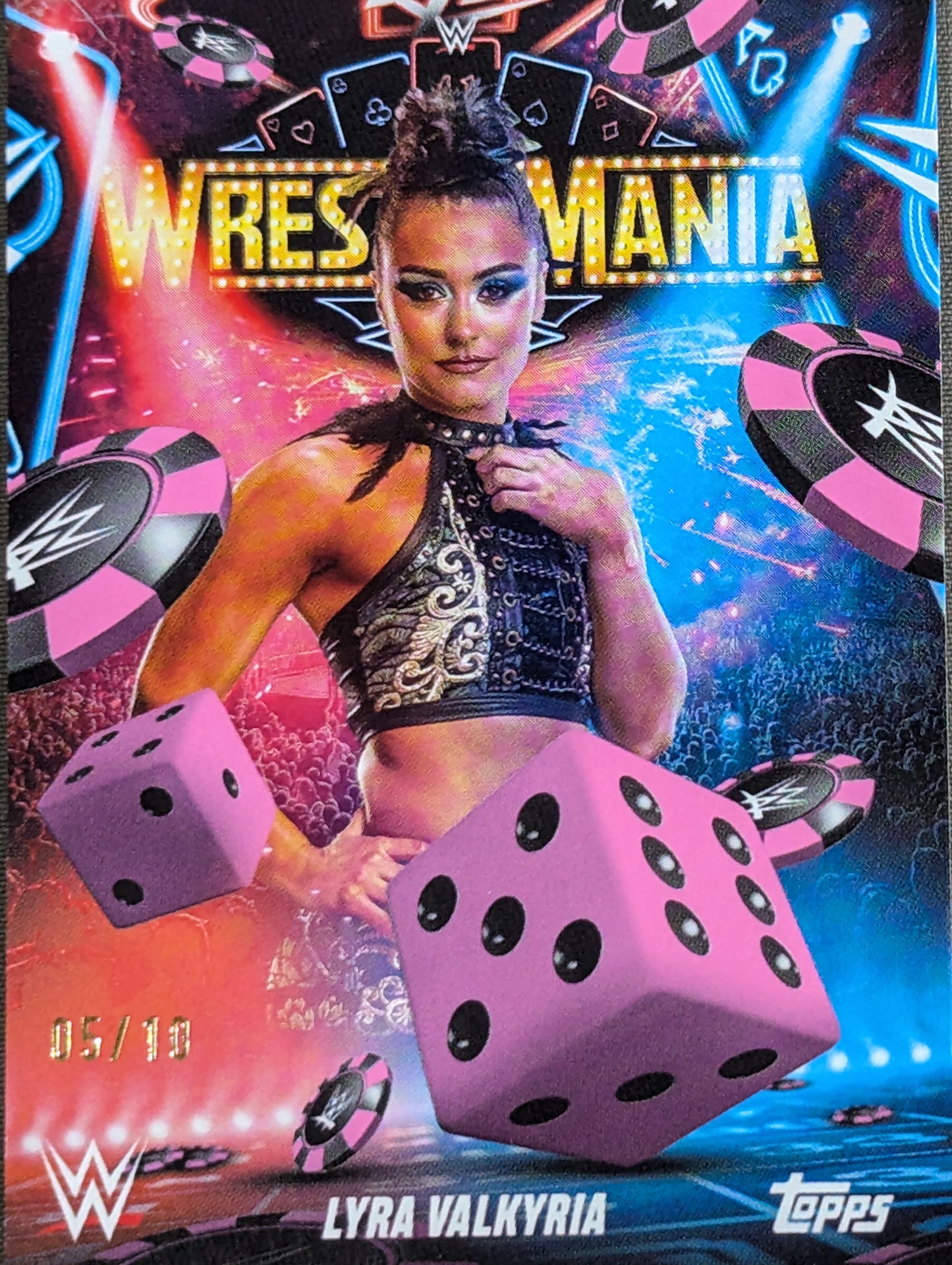2025 topps ライラ・ヴァルキュリア WRESTLE MANIA 41 (パープル) 5/10