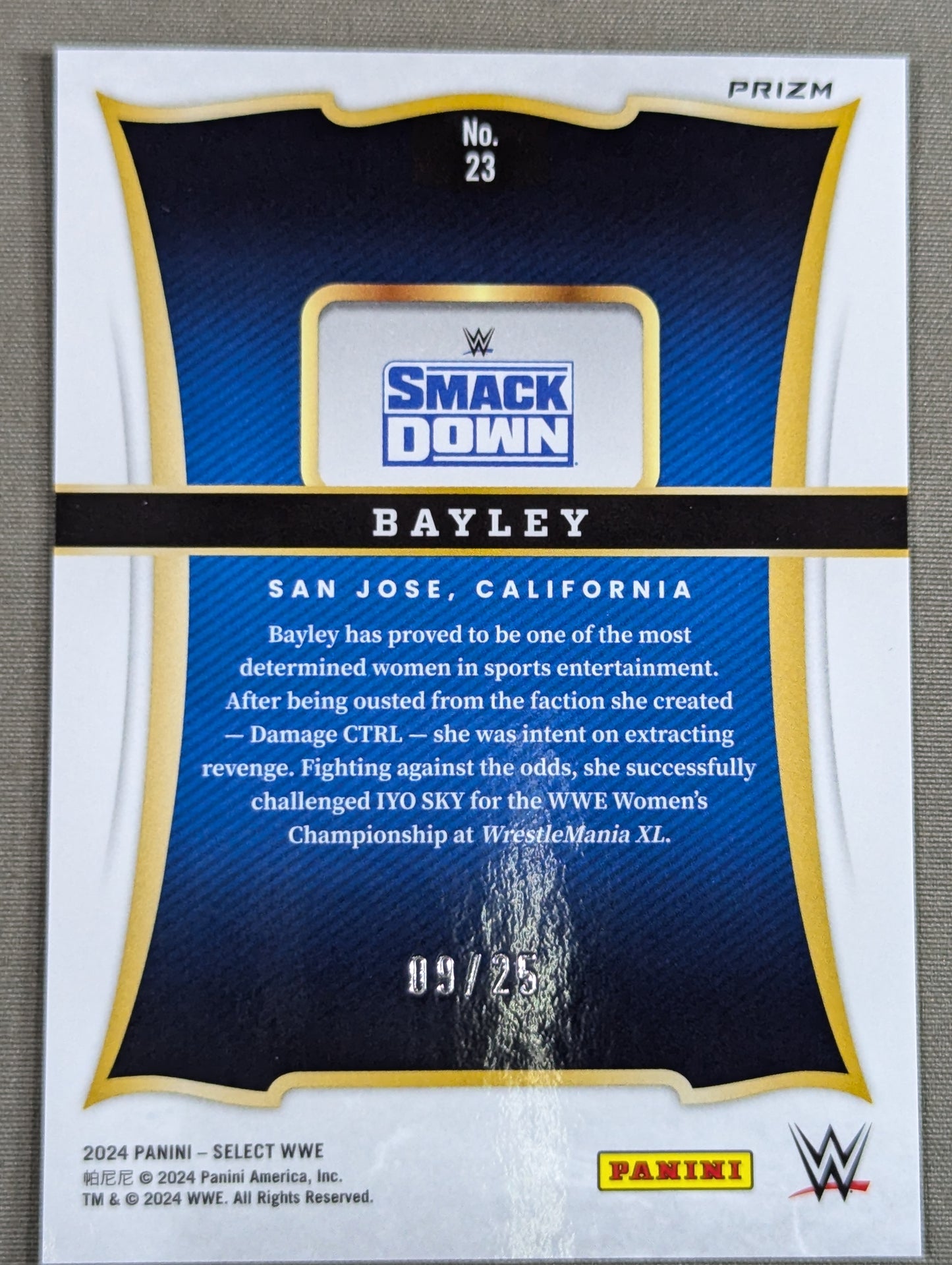 2024 WWE PANINI ベイリー タイダイパラレルカード