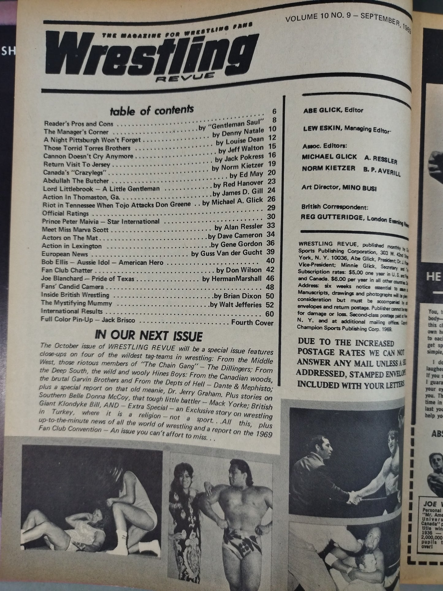 Wrestling REVUE 1969年9月号