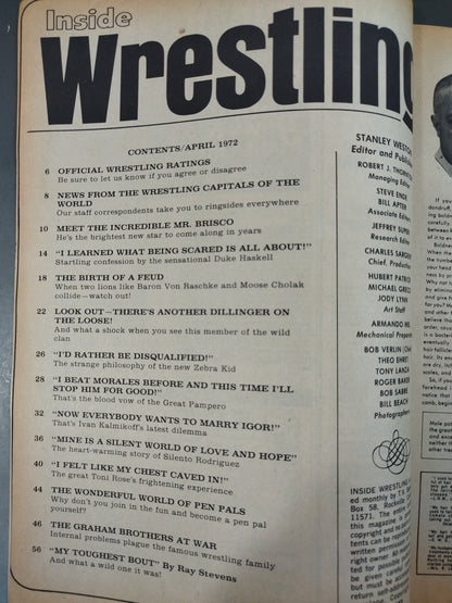 Inside Wrestling 1972年4月号