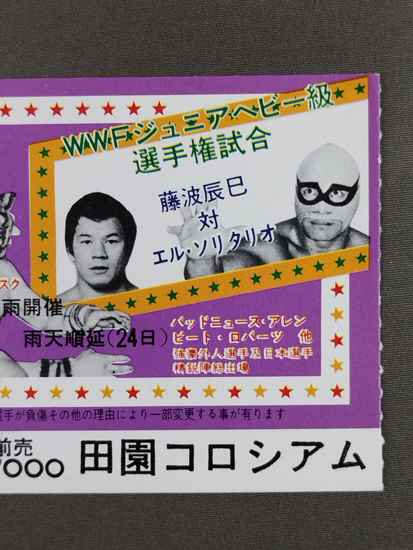 ★WWFジュニアヘビー級選手権試合★ 藤波辰巳vsエル・ソリタリオ