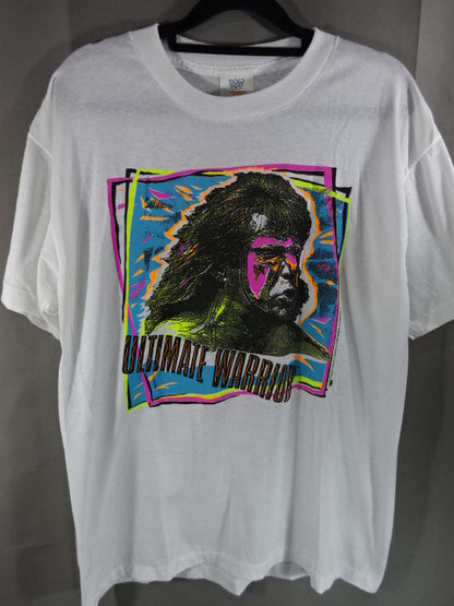 アルティメット・ウォリアー イラストTシャツ①(WWF／ホワイト)