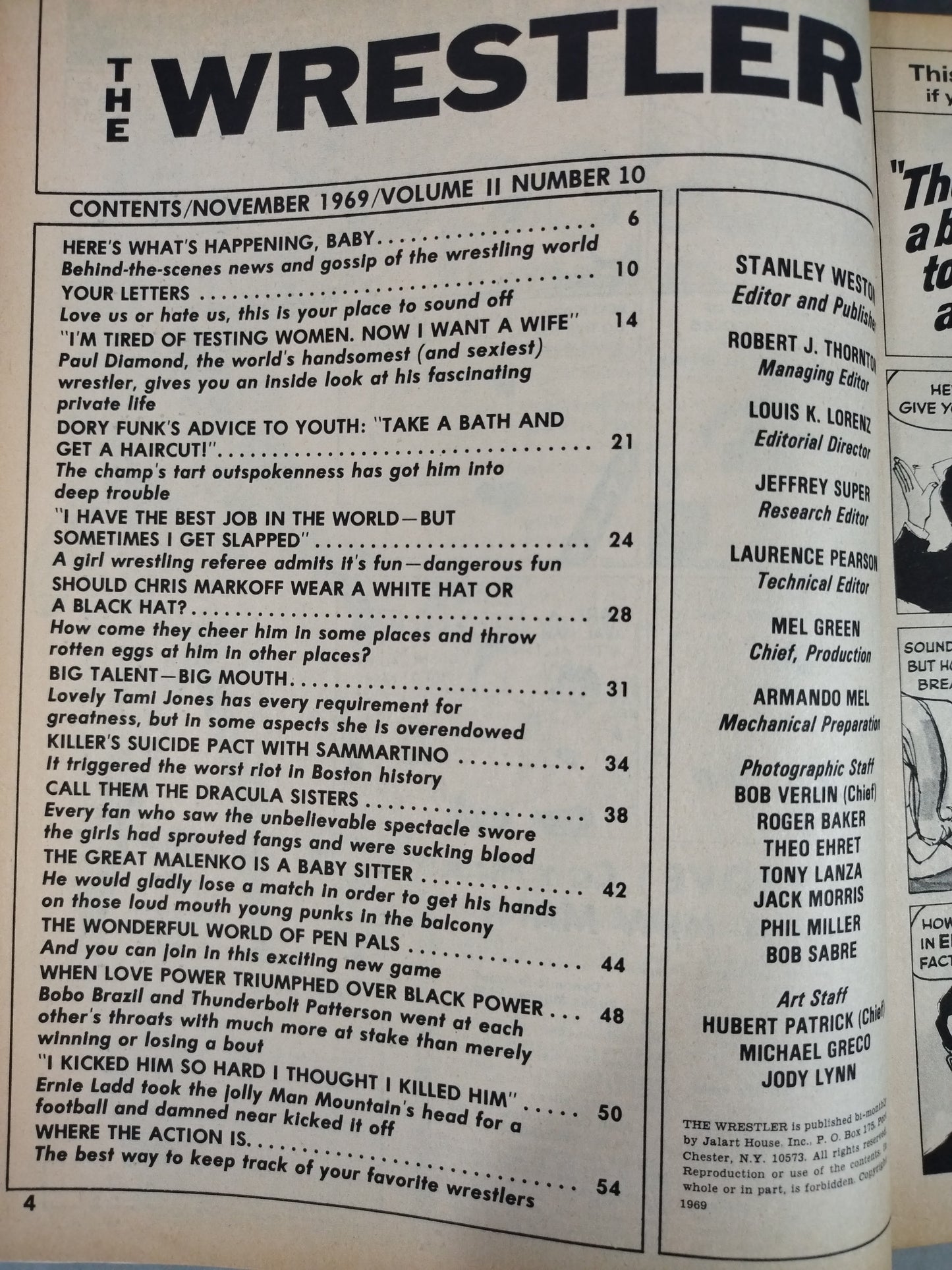 THE Wrestler 1969年11月号