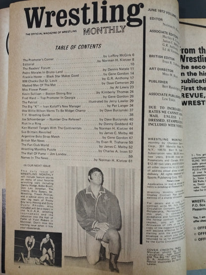 Wrestling MONTHLY 1972年6月号