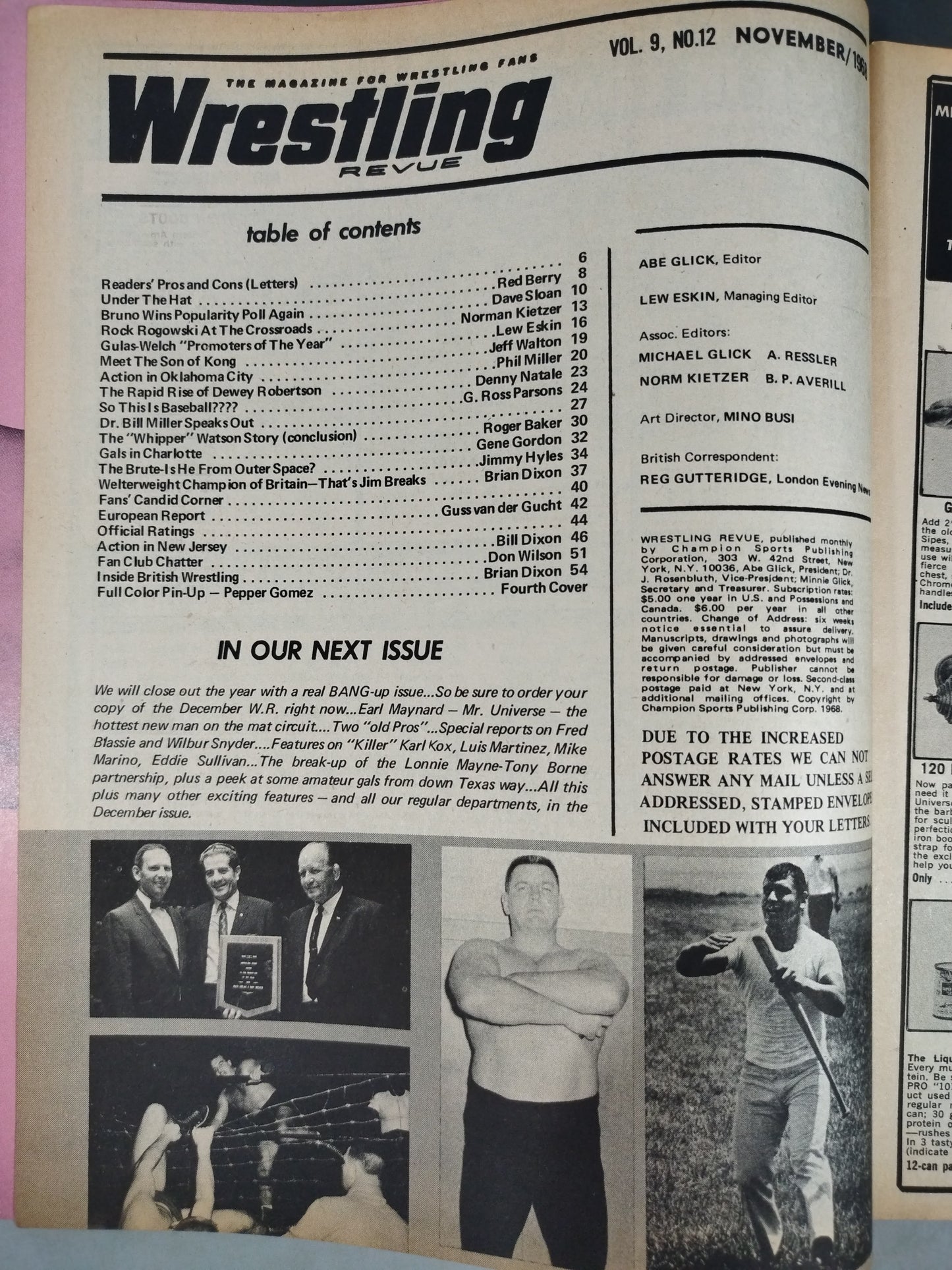 Wrestling REVUE 1968年11月号