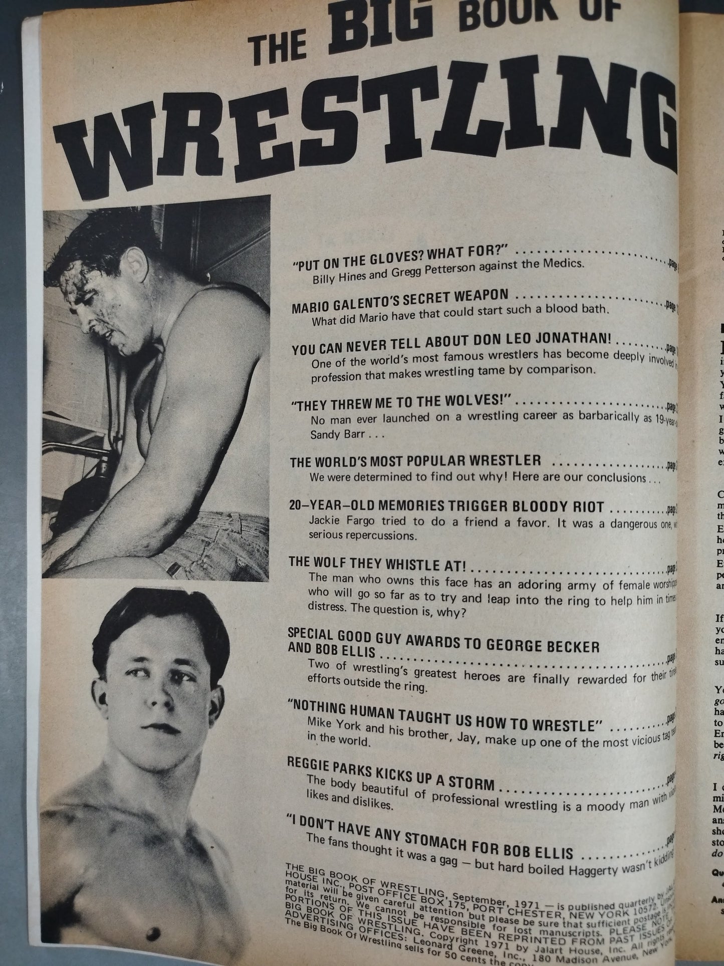 THE BIG BOOK OF WRESTLING 1971年9月号