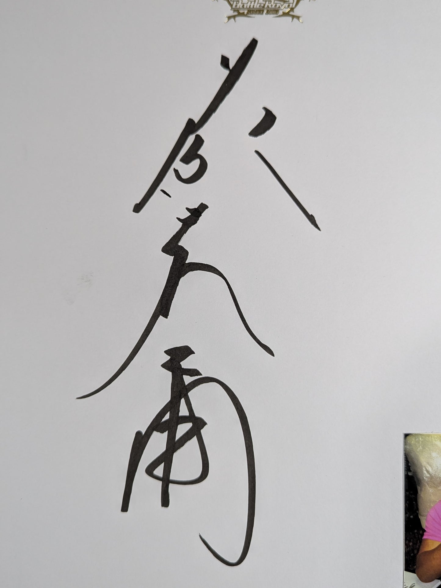 藤波辰爾(バトルロイヤル専用色紙・生写真貼付)
