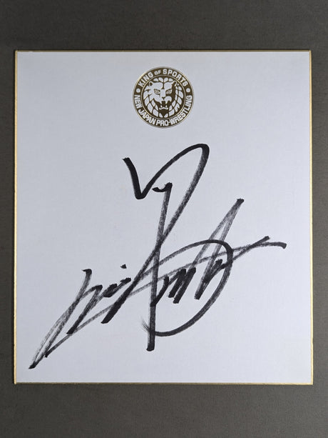 Kazuchika Okada  (Lion Mark ) Shikishi ( Autograph board ) )