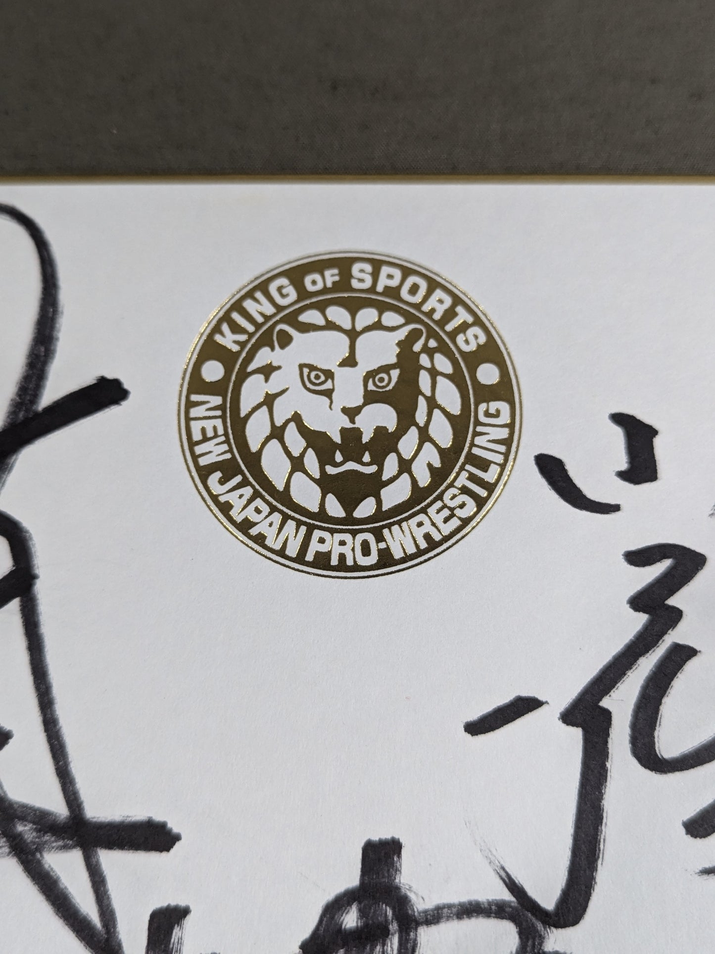 ★ヘビー級戦士★ 新日本プロレス 5選手寄せ書き(ライオンマーク色紙)