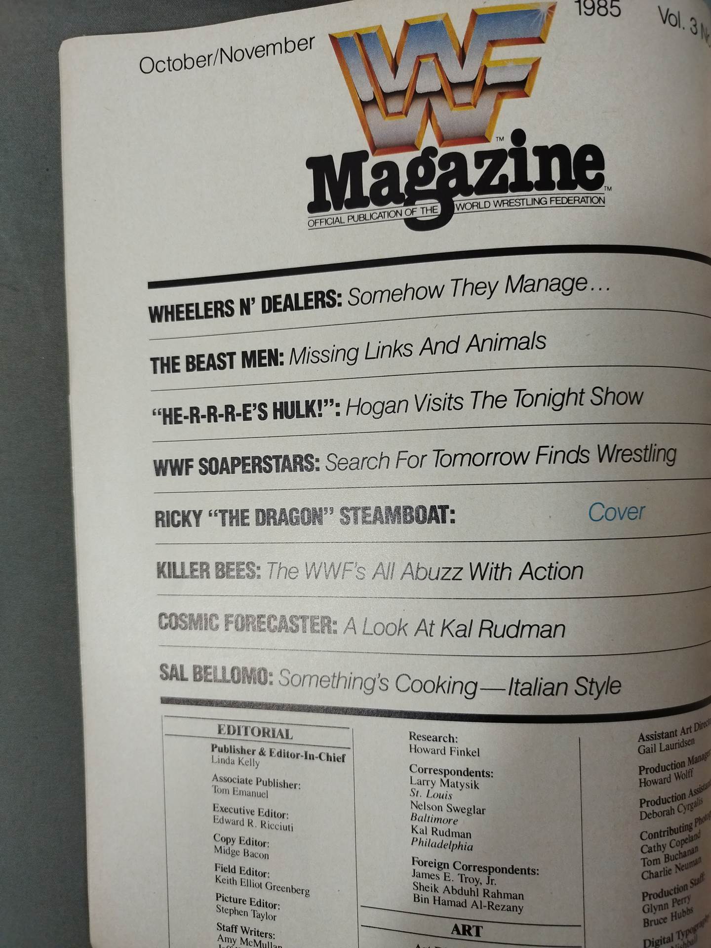 WWF MAGAZINE 1985年10月/11月号