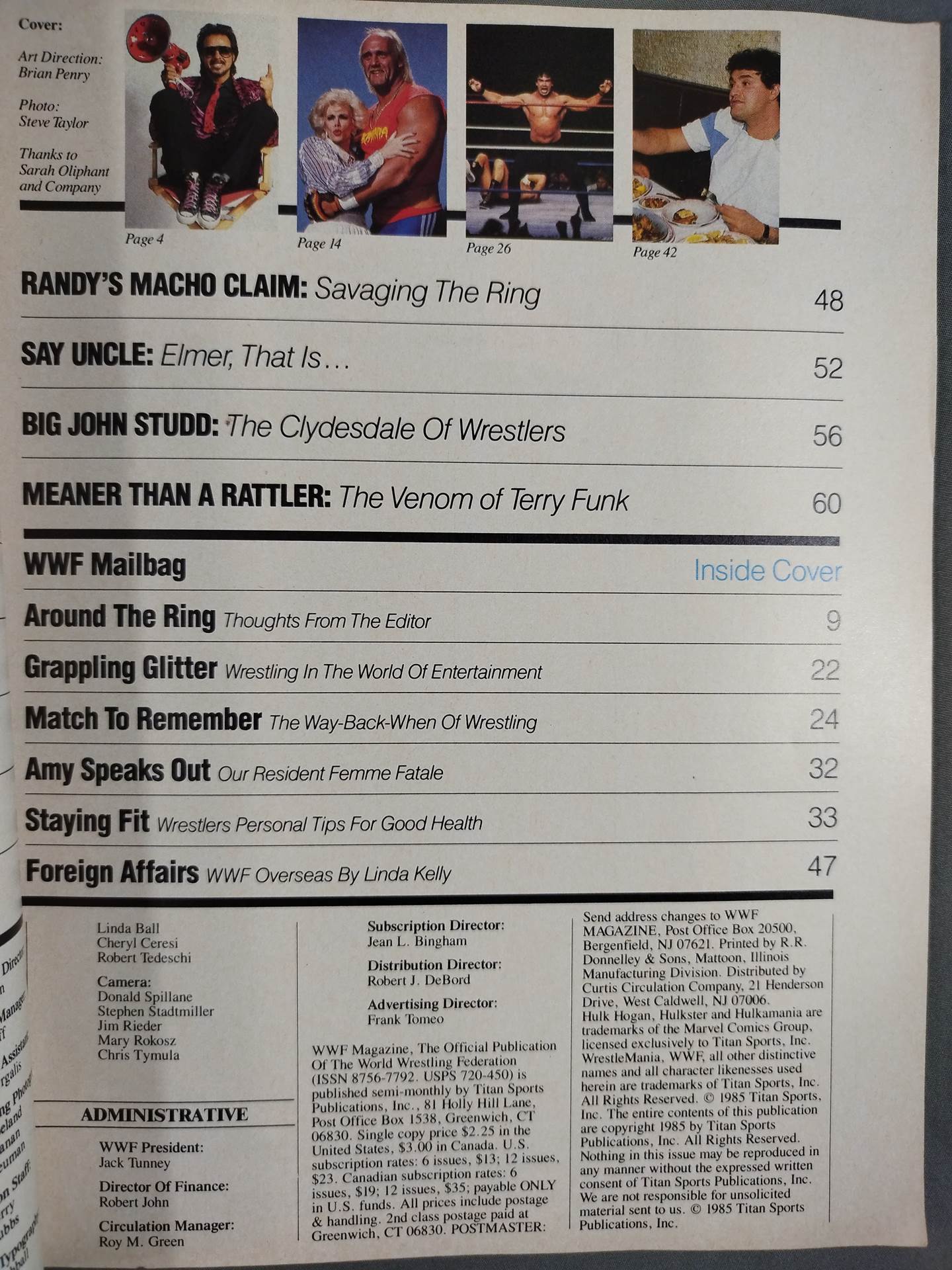 WWF MAGAZINE 1985年10月/11月号