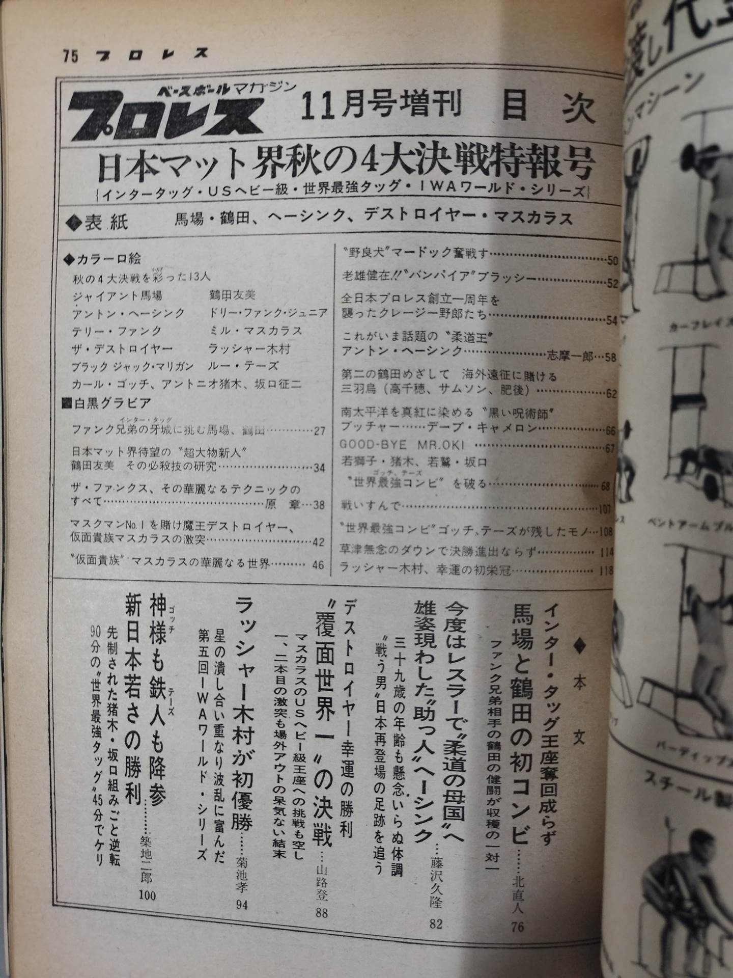月刊プロレス 1973年11月号増刊