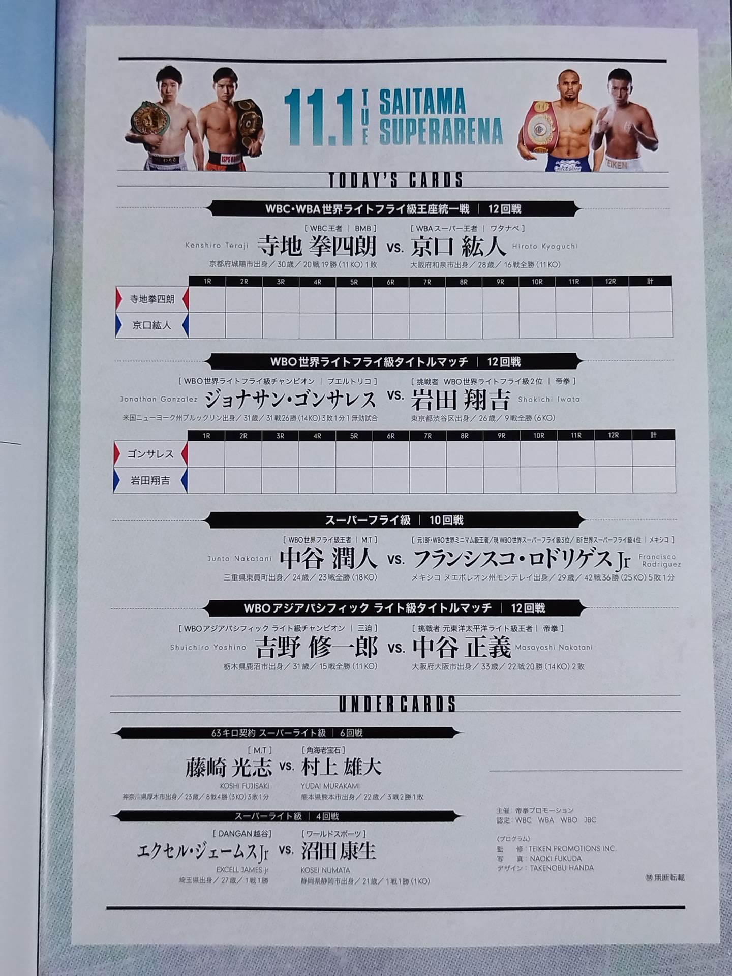 [WBA & WBC Unified Match] Kenshiro Teraji vs Hiroshi Kyoguchi