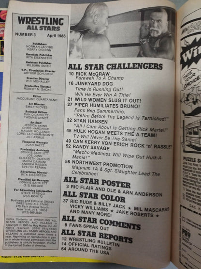 WRESTLING ALL STARS 1986年4月号