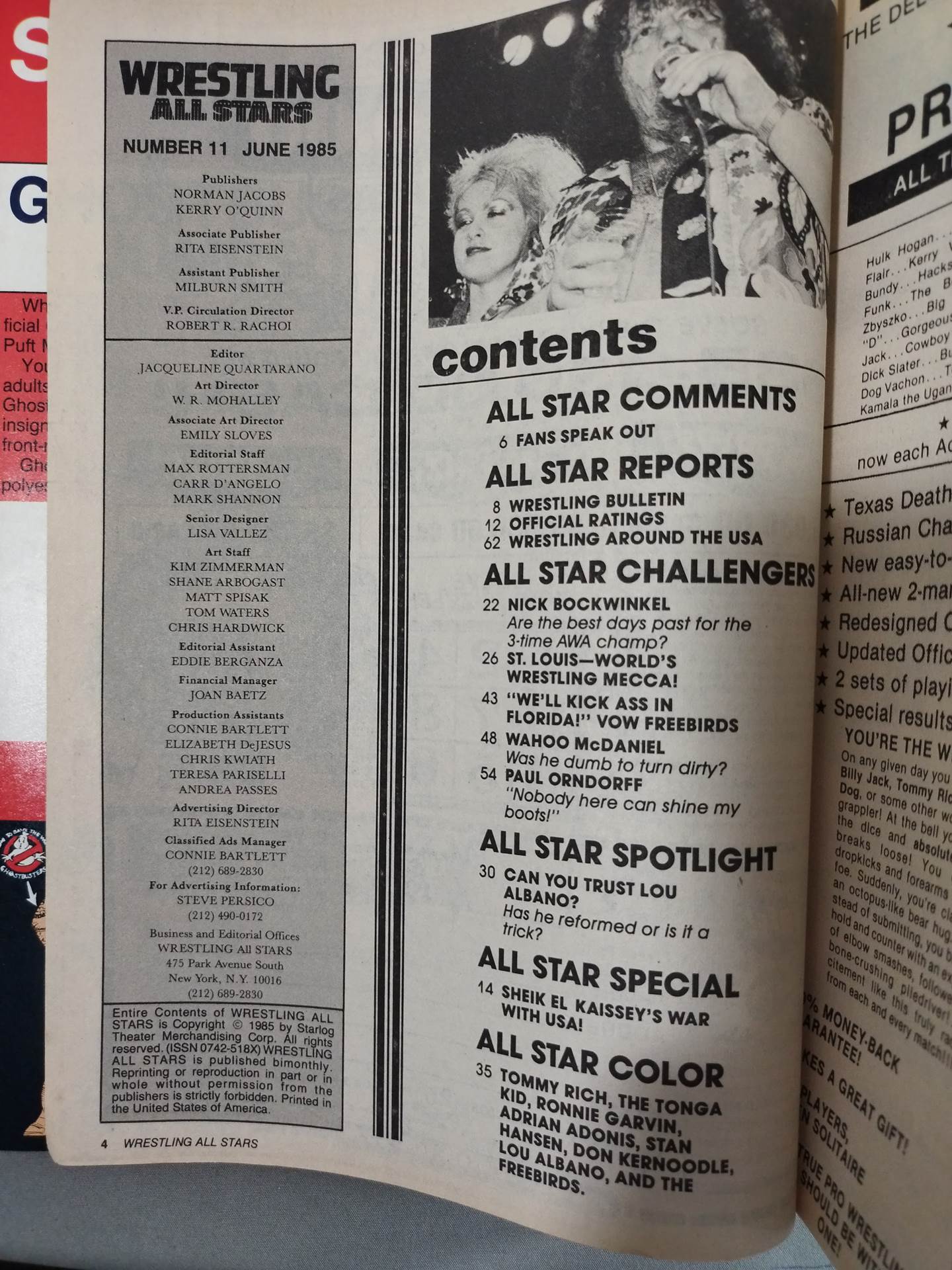 WRESTLING ALL STARS 1985 6月号