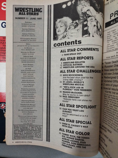 WRESTLING ALL STARS 1985 6月号