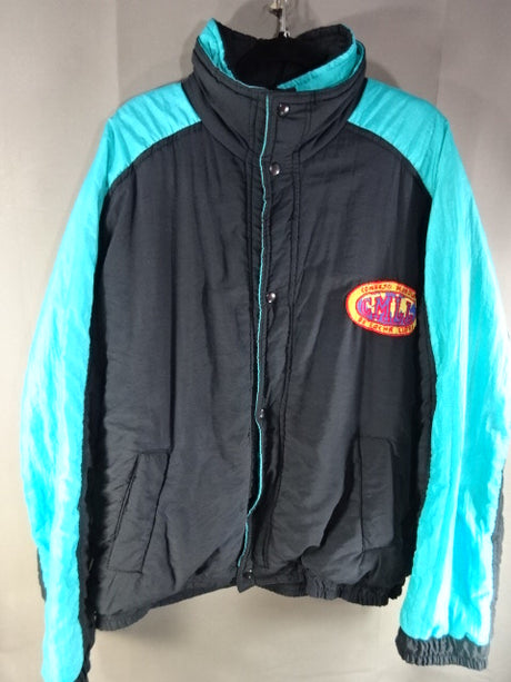 CMLL zip-up jacket  (2) (Black× Green)