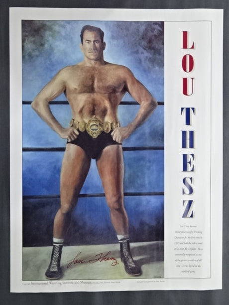 【hand signed autograph】 Lou Thesz  Poster