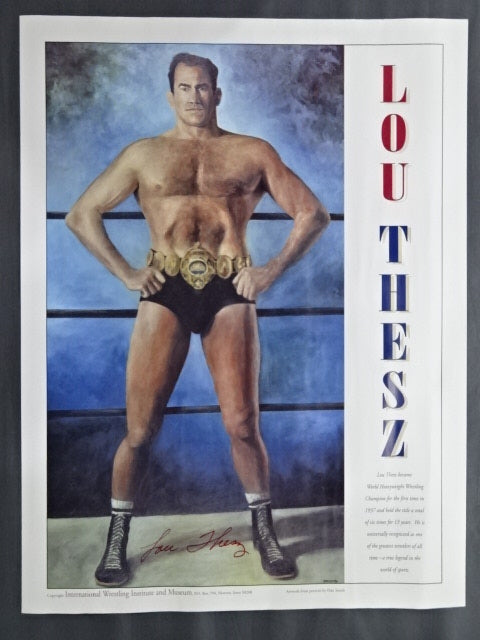 【hand signed autograph】 Lou Thesz  Poster