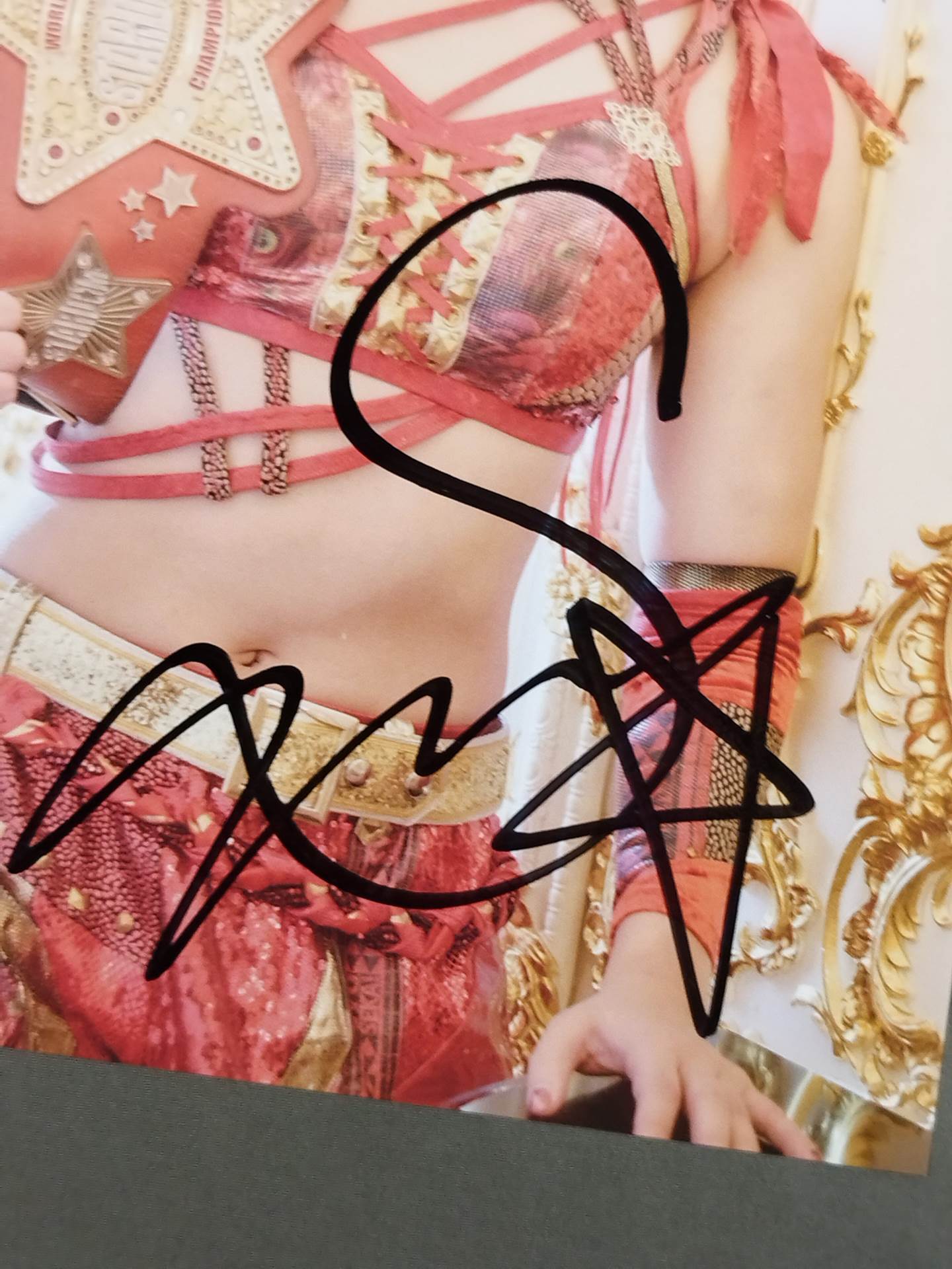 朱里 直筆サイン入り スターダムポートレート(G-7)