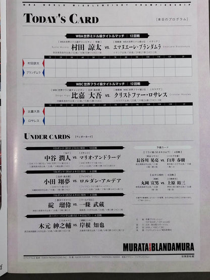 【WBA世界ミドル級タイトルマッチ】村田諒太vsブランダムラ