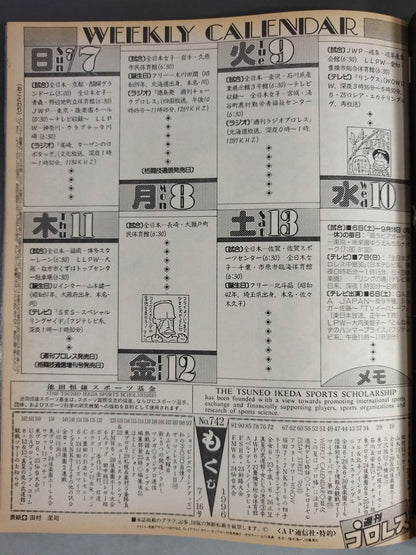 【田村潔司直筆サイン入り】週刊プロレス742