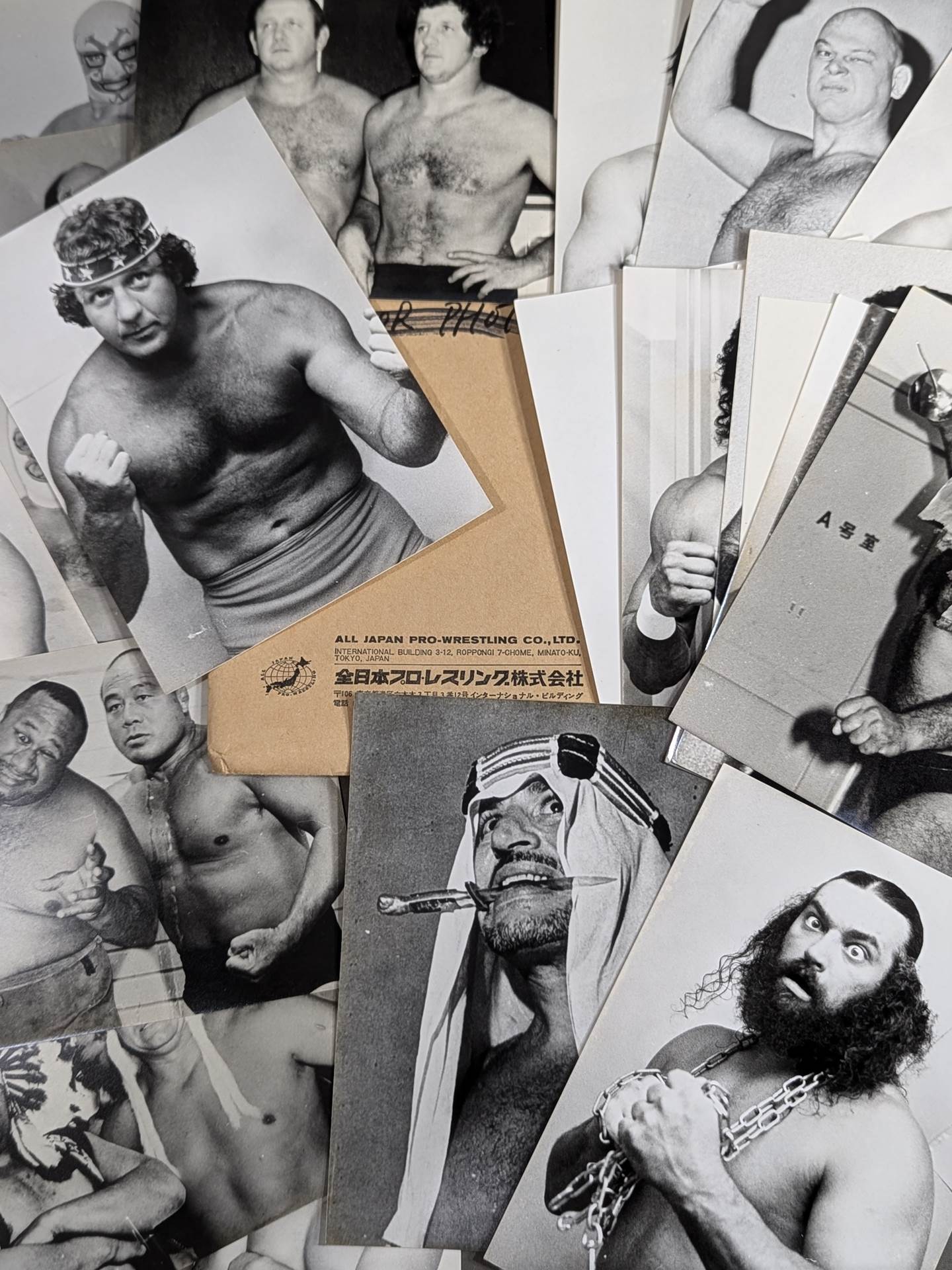 1979年&1980年 全日本プロレス 世界最強タッグリーグ参戦選手 白黒ブロマイドセット