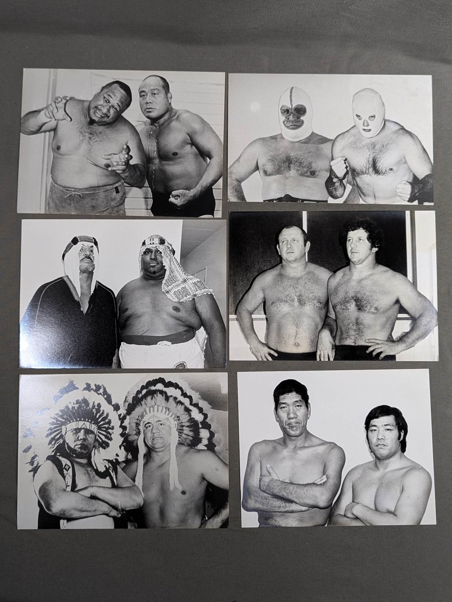 1979年&1980年 全日本プロレス 世界最強タッグリーグ参戦選手 白黒ブロマイドセット