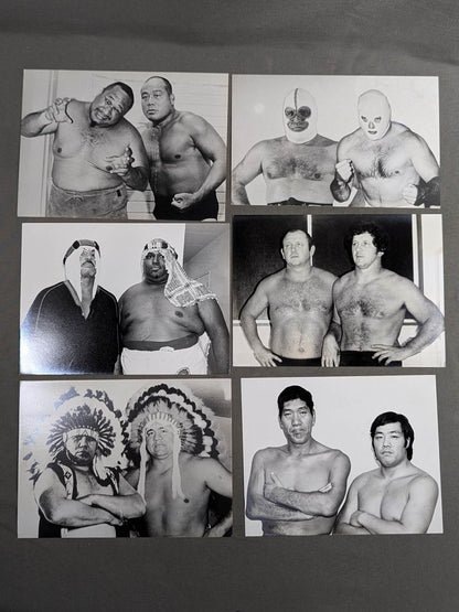 1979年&1980年 全日本プロレス 世界最強タッグリーグ参戦選手 白黒ブロマイドセット