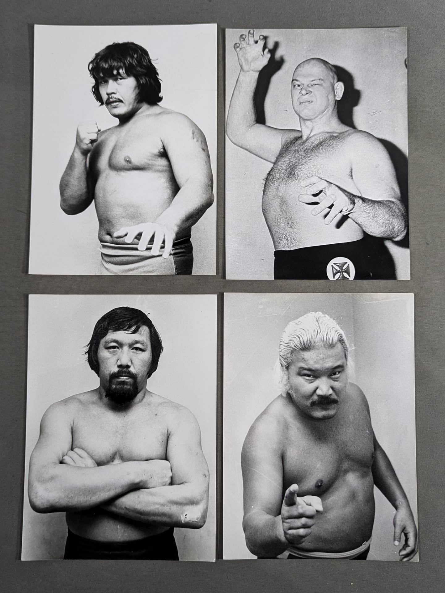 1979年&1980年 全日本プロレス 世界最強タッグリーグ参戦選手 白黒ブロマイドセット
