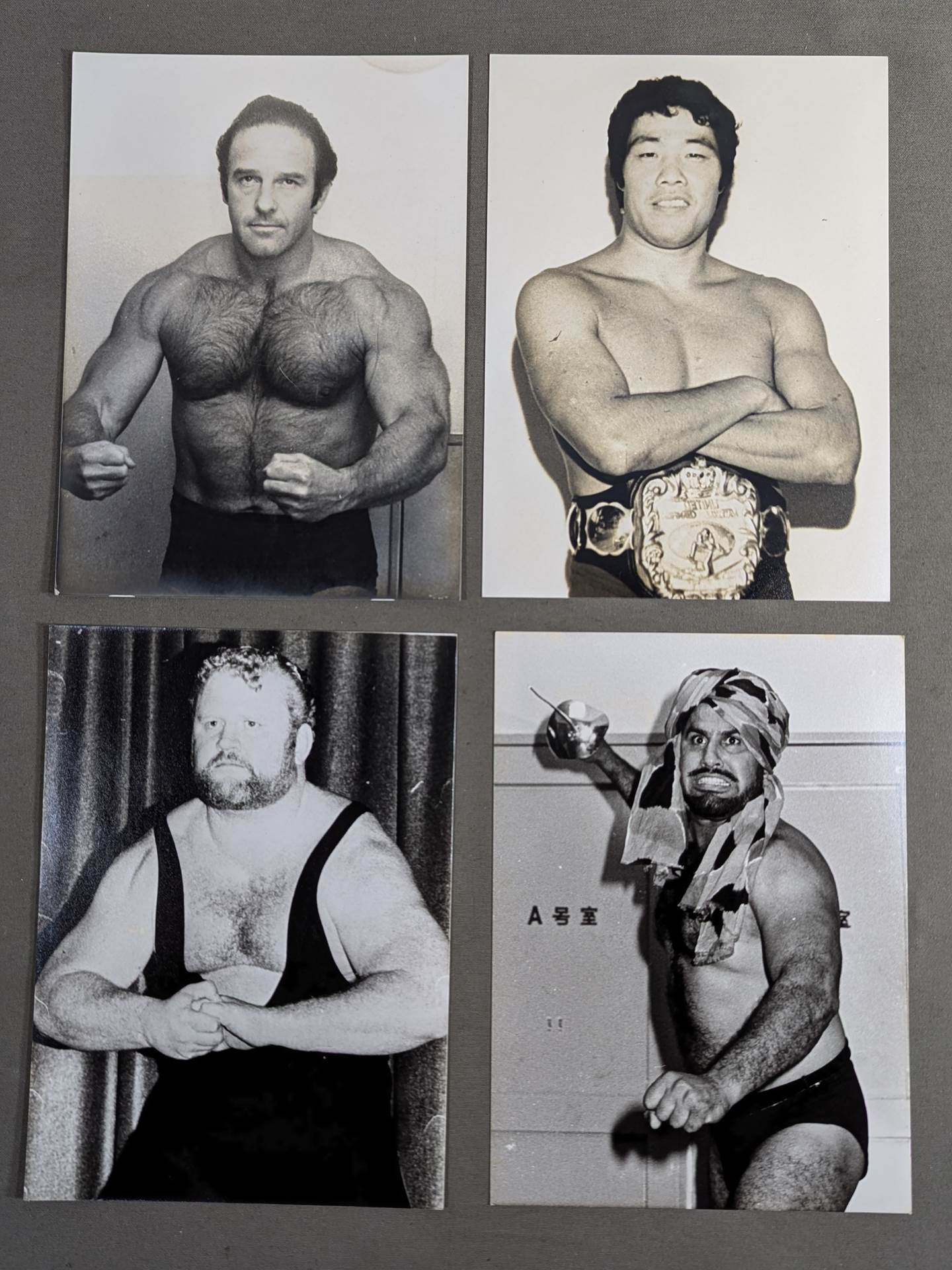 1979年&1980年 全日本プロレス 世界最強タッグリーグ参戦選手 白黒ブロマイドセット
