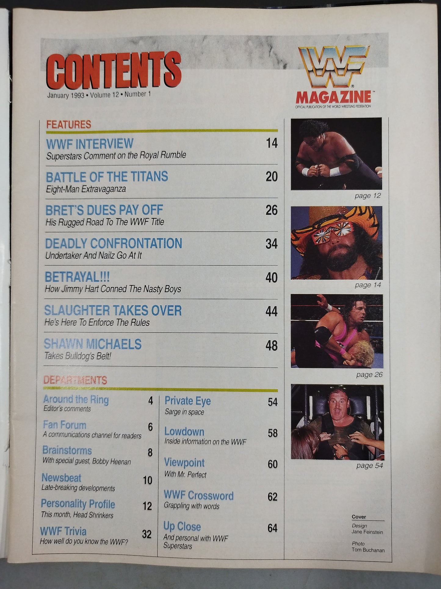 WWF MAGAZINE 1993年1月号