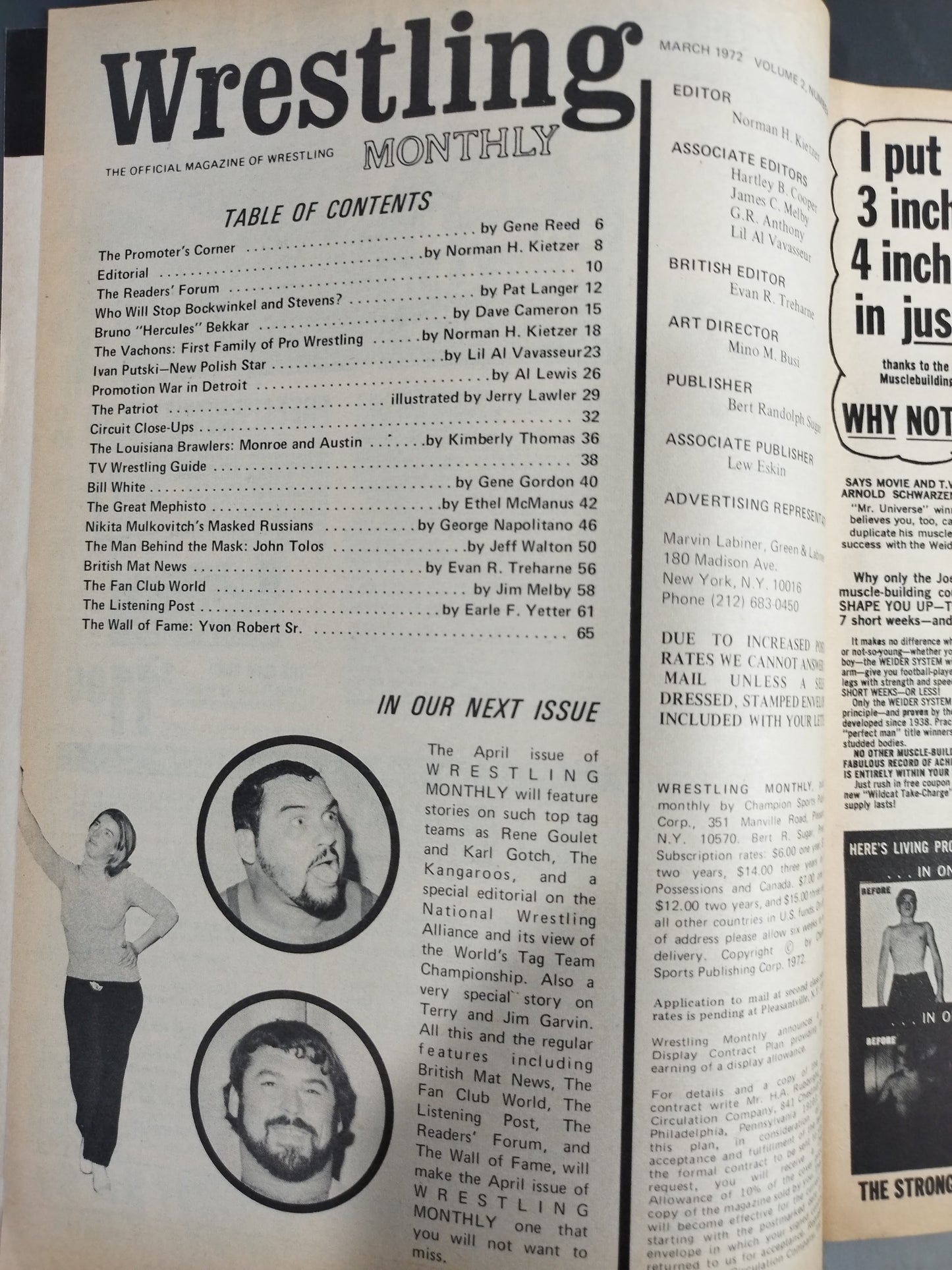 Wrestling MONTHLY 1972年3月号