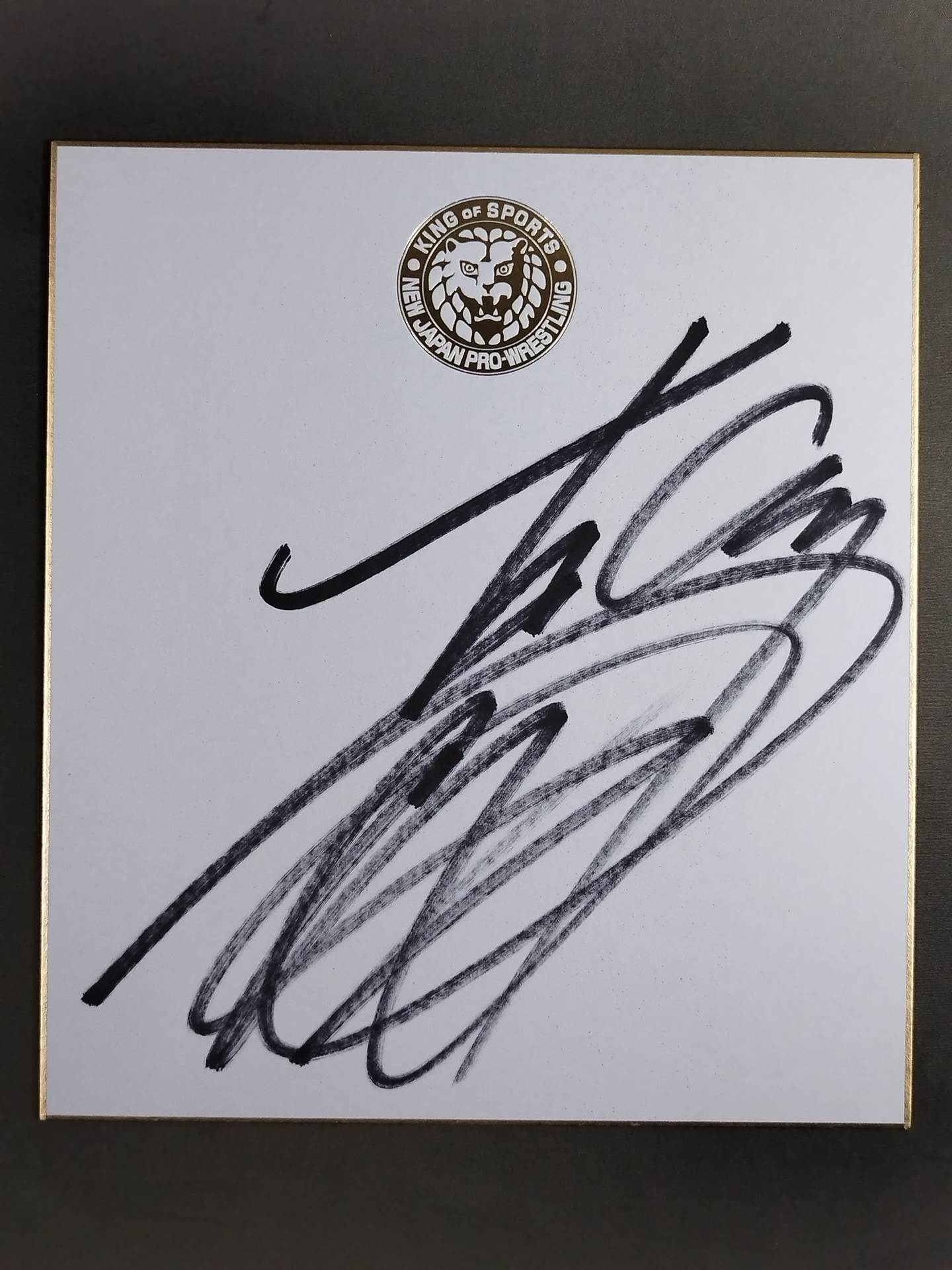 Togi Makabe  (Lion Mark ) Shikishi ( Autograph board ) )