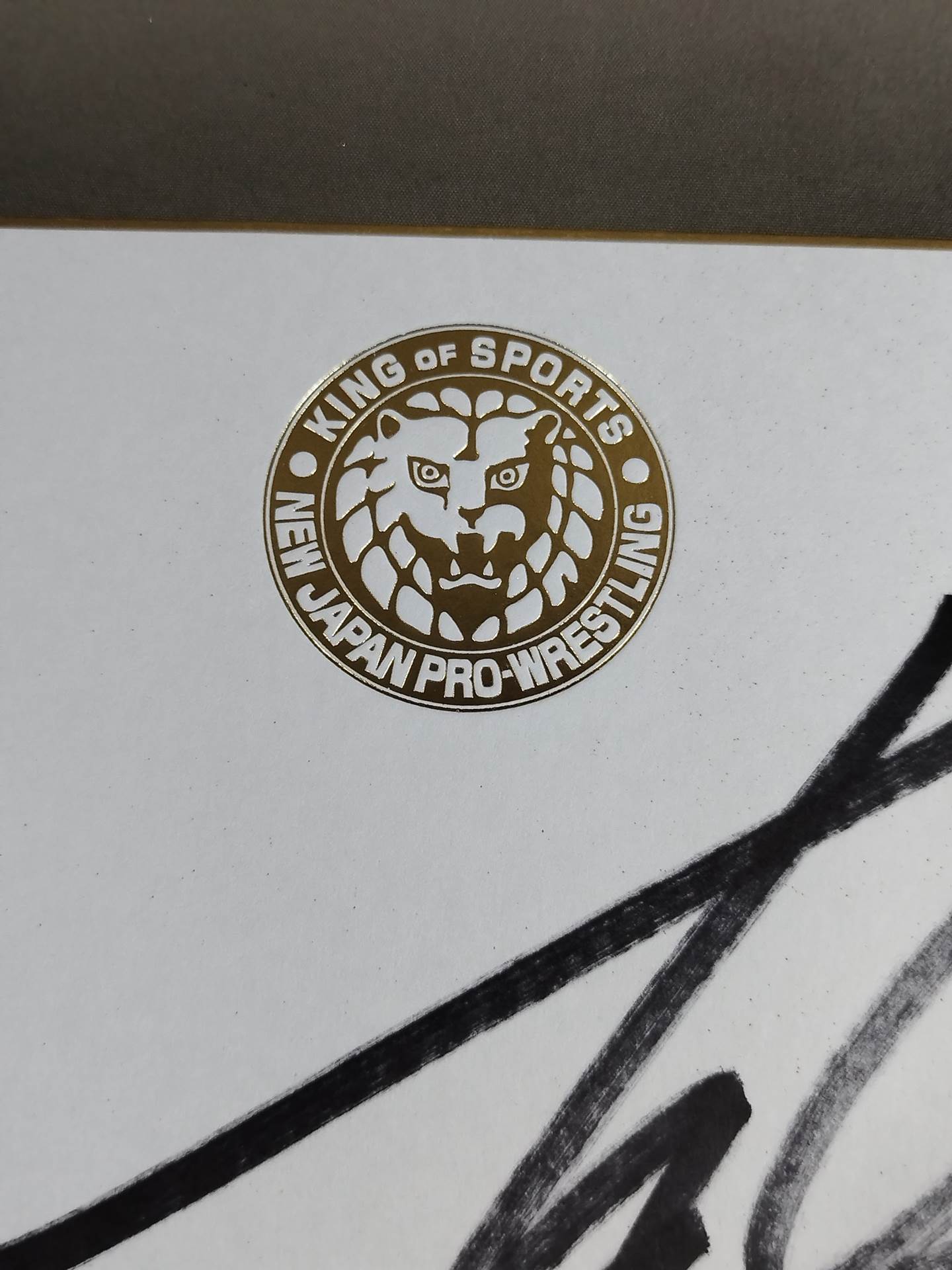 Togi Makabe  (Lion Mark ) Shikishi ( Autograph board ) )